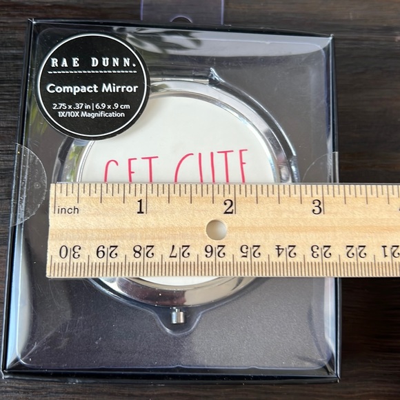 NIB Rae Dunn “GET CUTE.” Compact Mirror - Picture 10 of 10